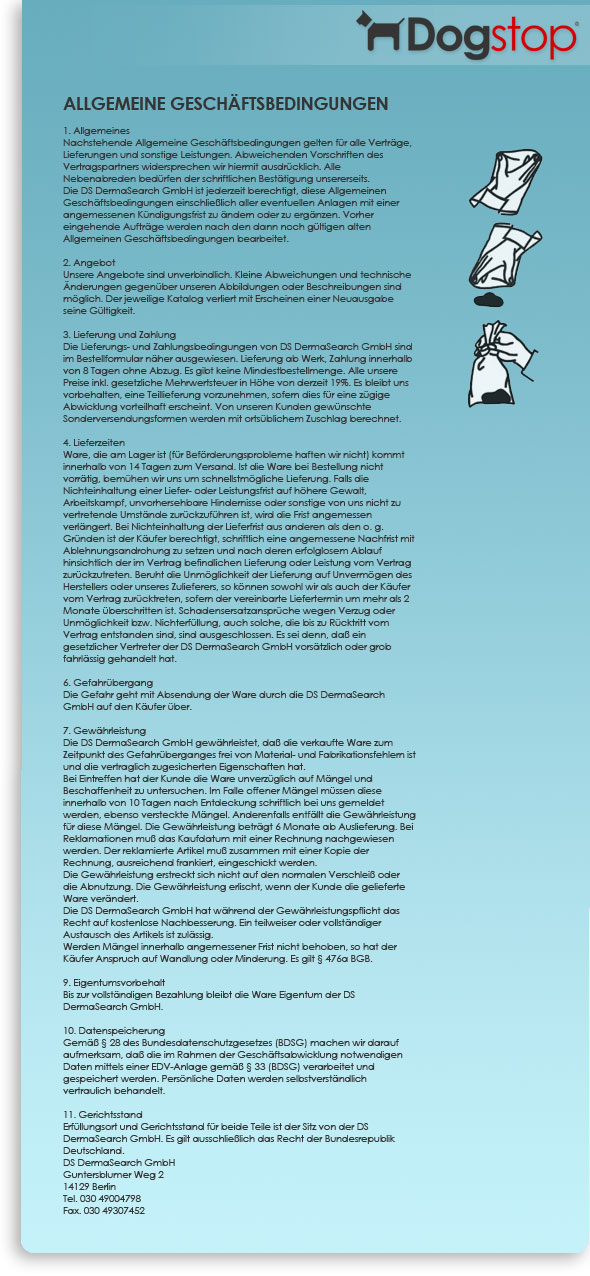 ALLGEMEINE GESCH&Auml;FTSBEDINGUNGEN